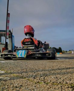 Amelia Nelson Karting at the start line